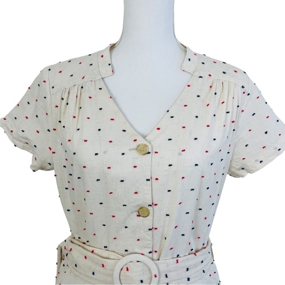 Archerie NYC Midi Short Sleeve Button Down Belted Dress 10 - Picture 8 of 12